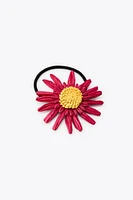 RAFFIA FLOWER SCRUNCHIE
