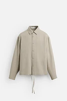 LINEN TEXTURED OVERSHIRT