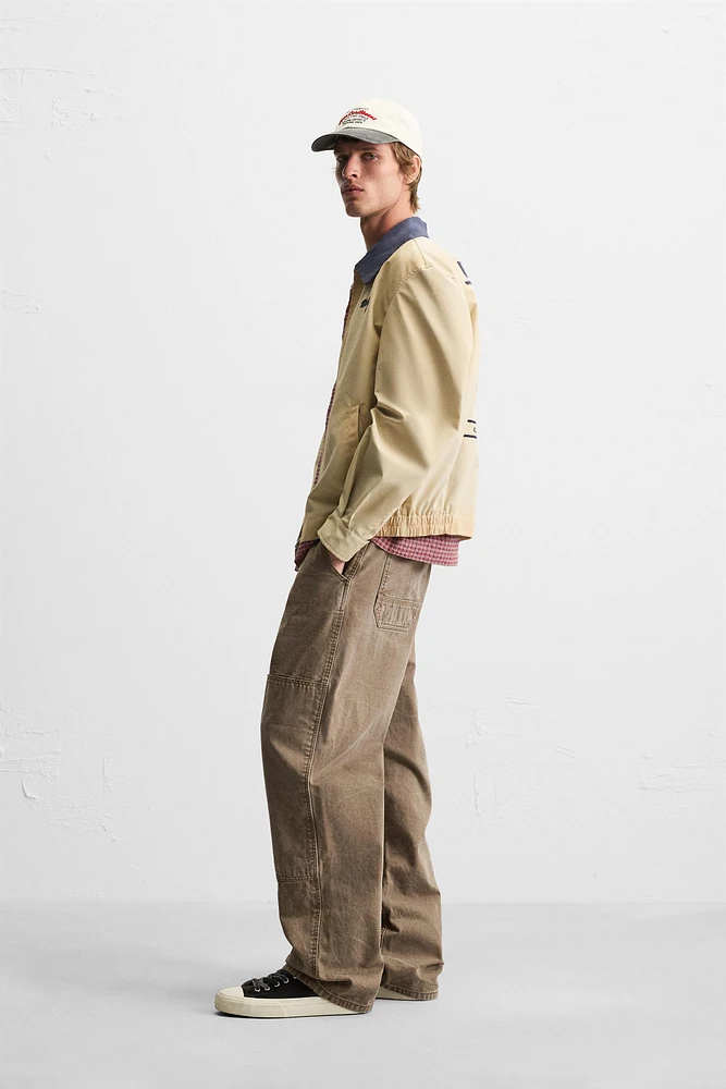 WASHED EMBROIDERED JACKET