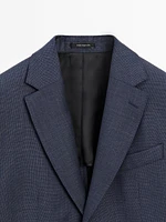 Blazer texturé 100 % laine