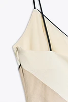 ROBE MI-LONGUE EN MATIÈRES VARIÉES