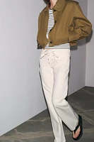 JEAN ZW COLLECTION FLARE TAILLE NORMALE NŒUDS