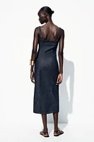 Z1975 STRAPPY DENIM MIDI DRESS