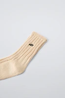 EMBROIDERED KNIT SOCKS