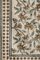 TAPIS IMPRIMÉ FLORAL BLOCK PRINT