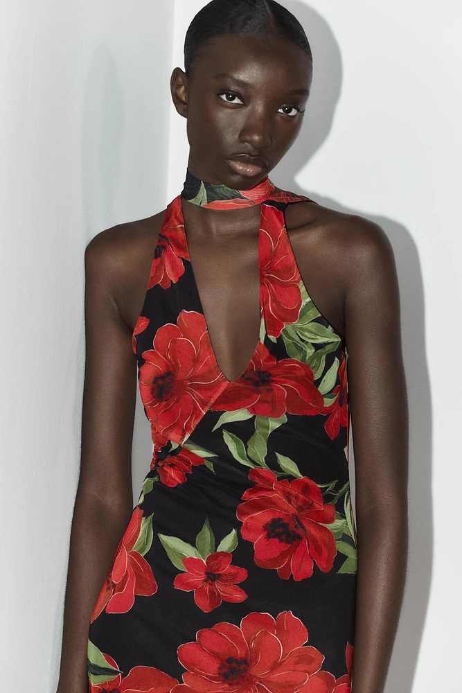 ROBE FOULARD TULLE IMPRIMÉ