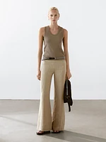 Cotton blend round neck T-shirt