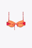 PRINTED UNDERWIRE BIKINI TOP