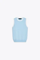 SLEEVELESS KNIT TOP