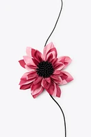 CONTRAST FLOWER ROPE NECKLACE