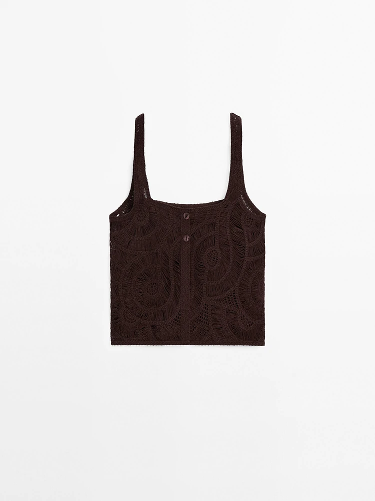 Top en maille crochetée
