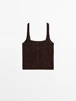 Top en maille crochetée