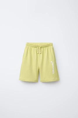 PLUSH SHORTS WITH TEXT