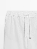 Pantalon jogging 100 % lin
