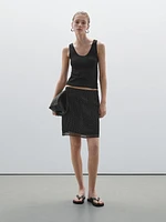Short polka dot print skirt