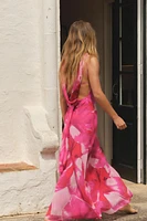ROBE LONGUE IMPRIMÉE FOULARD