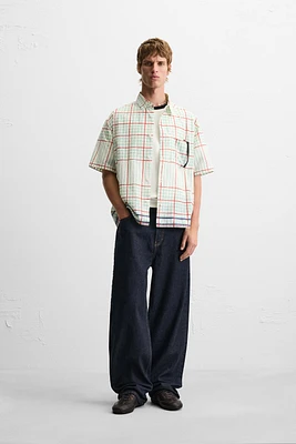 CHEMISE BOXY FIT À CARREAUX