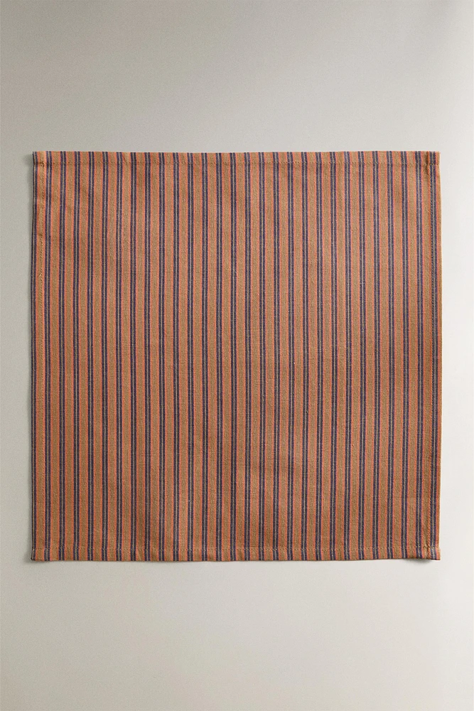 STRIPED DYED THREAD NAPKINS (SET OF 2)