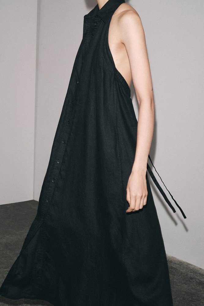 ROBE HALTER EN LIN 100 % ZW COLLECTION