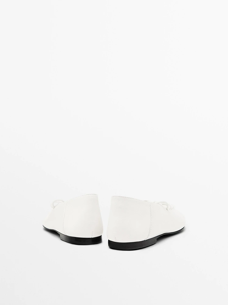 Lace-up ballet flats