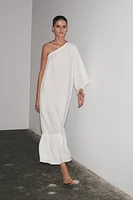ZW COLLECTION 100% LINEN ASYMMETRIC DRESS