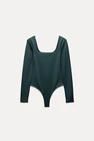 SQUARE NECK POLYAMIDE BODYSUIT