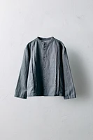 2-5 YEARS/ LIMITED EDITION LINEN PLEATED SHIRT