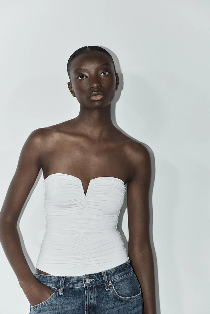BODY BANDEAU EN POLYAMIDE À PLIS