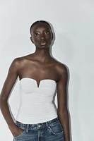 BODY BANDEAU EN POLYAMIDE À PLIS