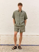 Short de bain uni regular fit