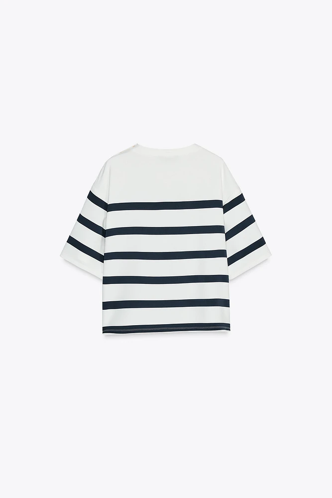 SHORT SLEEVE STRIPE TOP