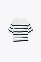 SHORT SLEEVE STRIPE TOP