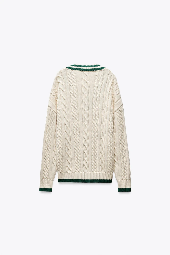 CABLE KNIT SWEATER