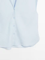 Blouse fluide col ouvert 100 % lin