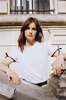 CONTRAST BOW T-SHIRT