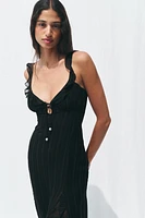 ROBE MI-LONGUE LINGERIE FIL MÉTALLISÉ