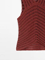 Top en maille ajourée crochetée