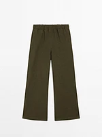 Pantalon droit 100 % lin