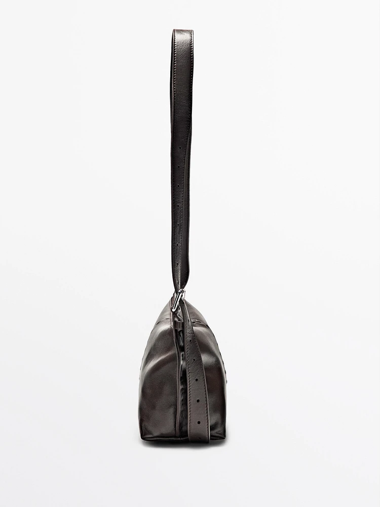 Mini-sac à bandoulière en cuir nappa