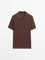 Polo en maille 100 % lin