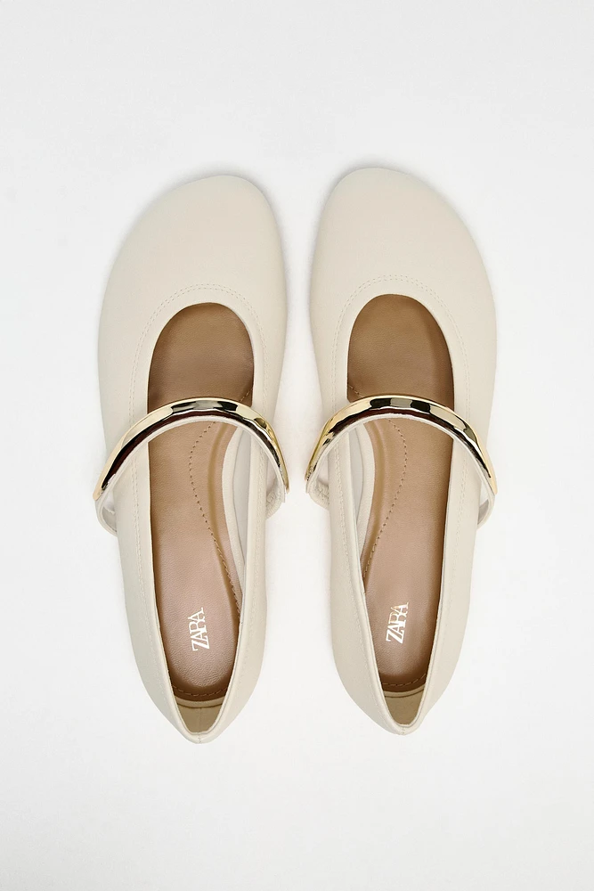 METAL STRAP BALLET FLATS