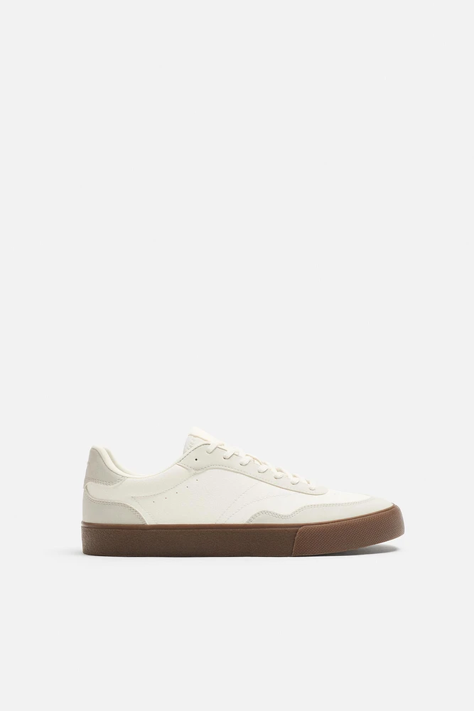 CONTRAST SOLE SNEAKERS