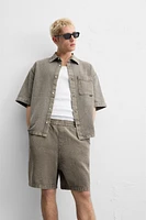WASHED TEXTURED SHORTS