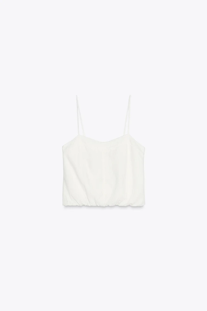 LINEN BALLOON TOP