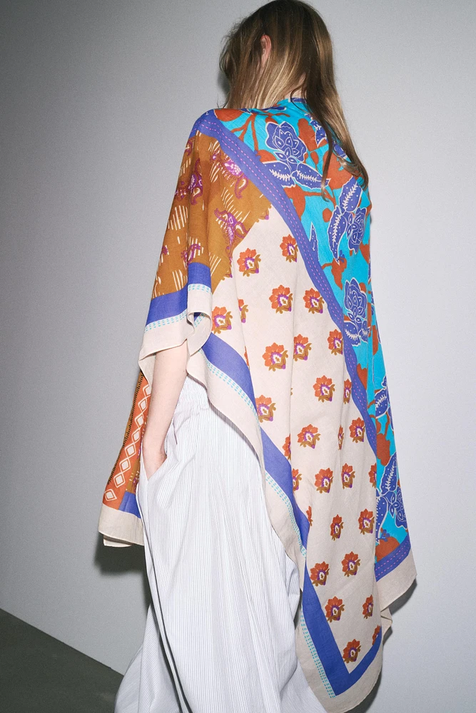 PRINTED COTTON SCARF