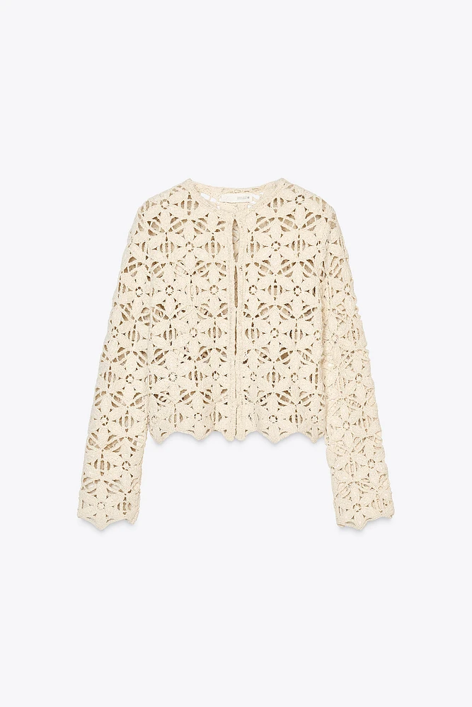 VESTE MACRAMÉ SEQUINS
