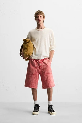 WASHED RELAXED FIT BERMUDA SHORTS