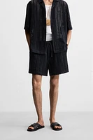 STRUCTURED CROCHET SHORTS