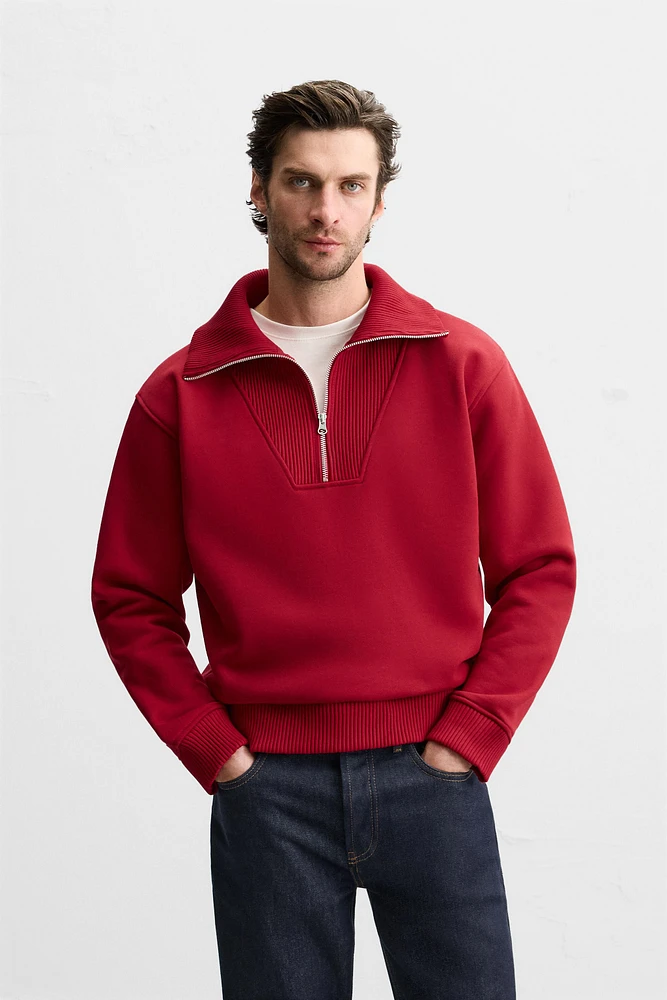 QUARTER ZIP SWEATSHIRT