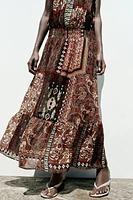 ROBE IMPRIMÉE FIL MÉTALLISÉ